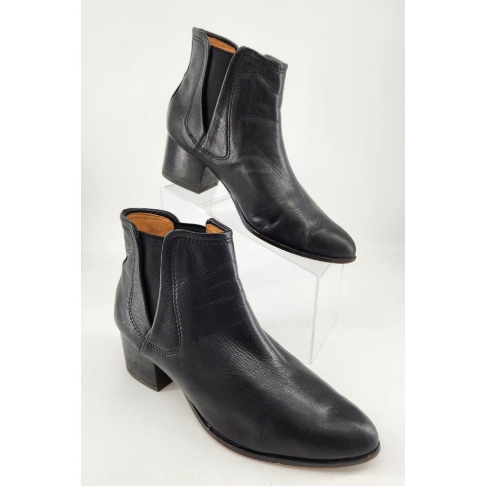 Johnston & Murphy Women's Size 9.5 M Trista Chelsea Black Soft Leather Boots